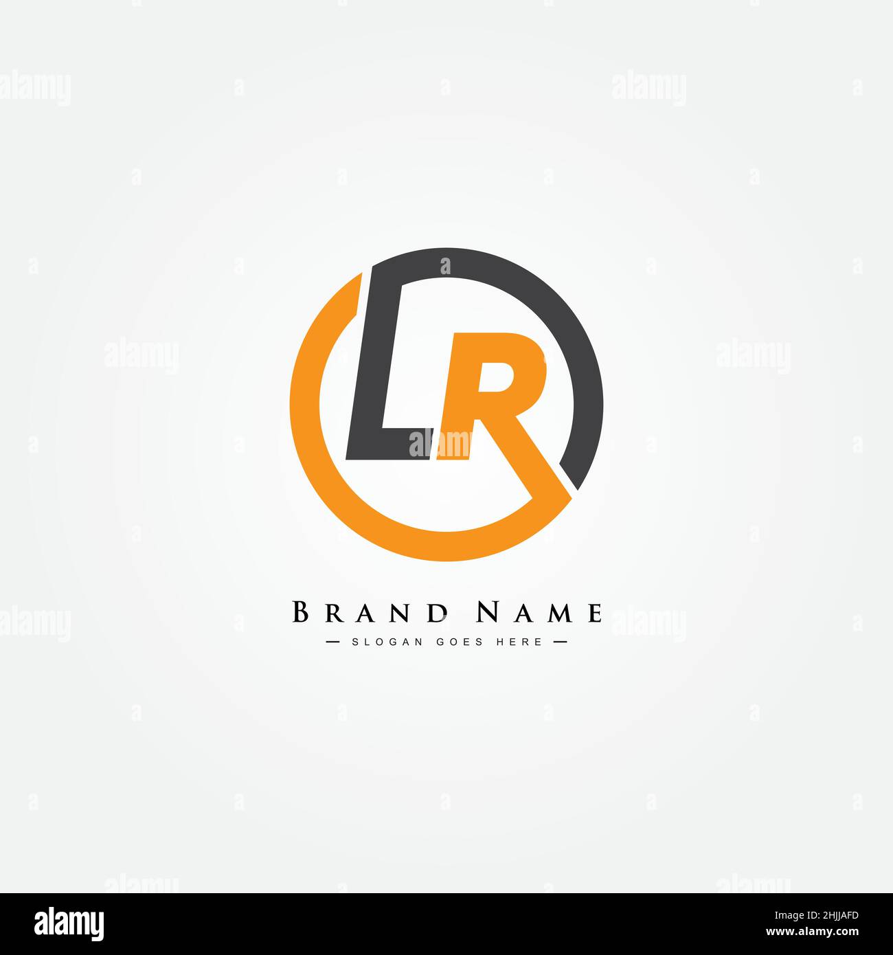 Initial Letter LR Logo - Simple Business Logo for Alphabet L and R Stock Vector