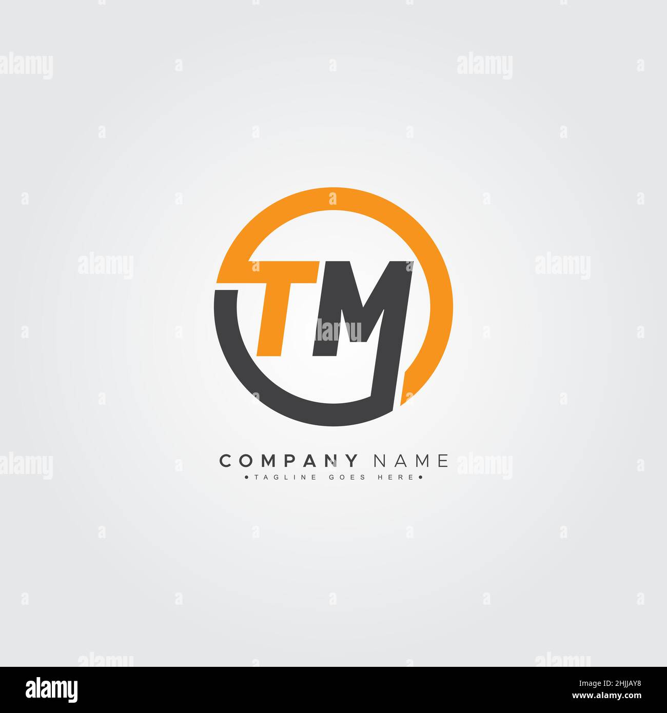 Initial Letter TM Logo - Simple Business Logo for Alphabet T and M Stock Vector