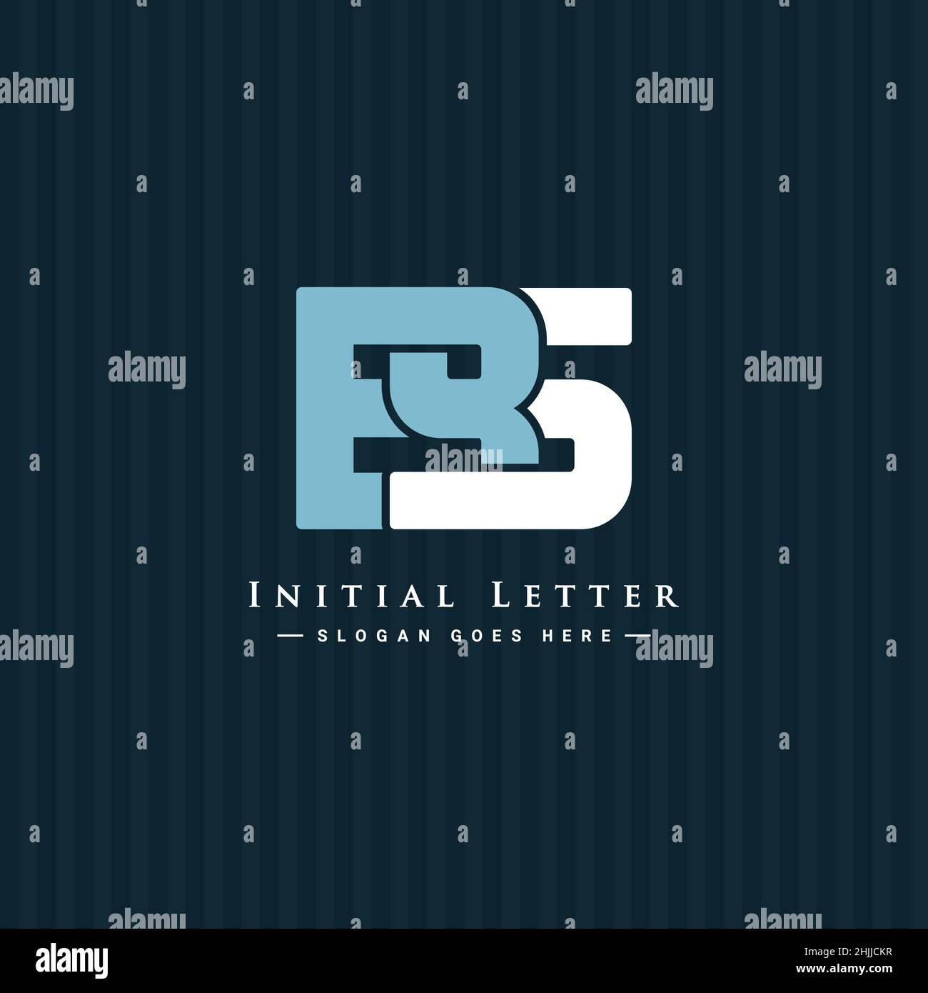Initial Letter BS Logo - Minimal Alphabet Logo Stock Vector