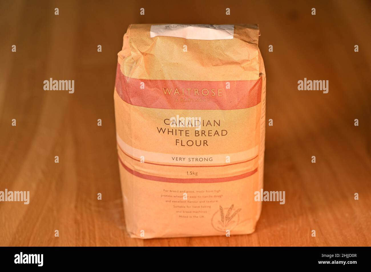 Waitrose Canadian White Bread Flour. London. UK. January 2022 Stock