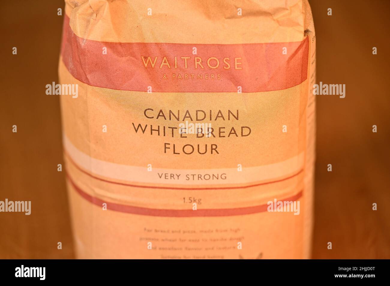 Waitrose Canadian White Bread Flour. London. UK. January 2022 Stock