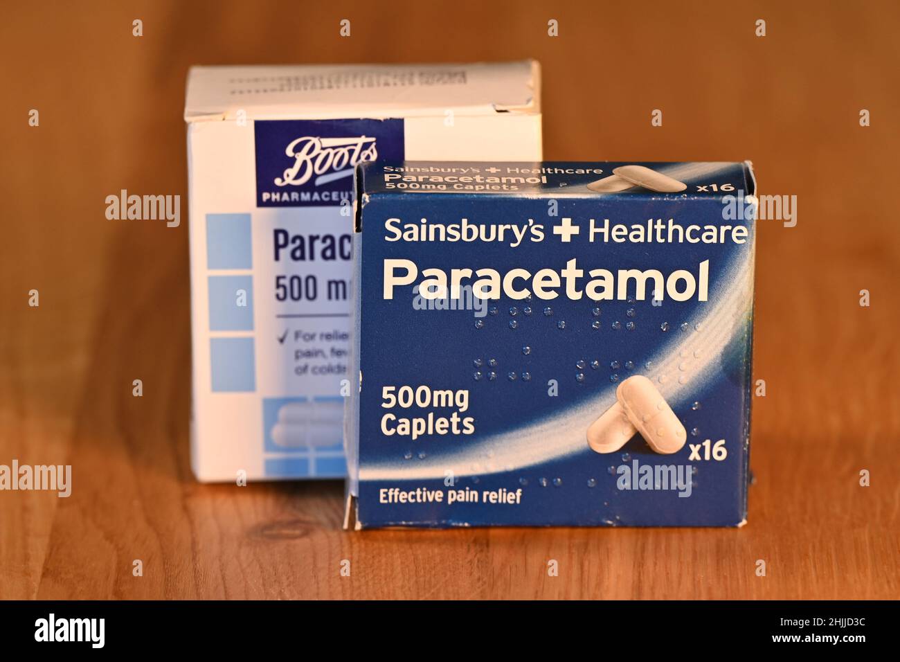 Boots Sainsburys Paracetamol. London. UK. January 2022 Stock Photo - Alamy
