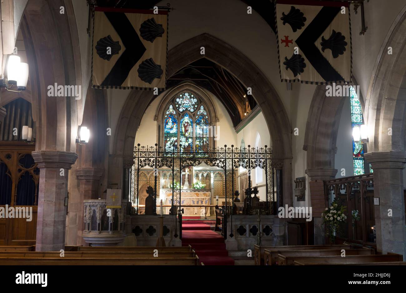 St. John the Baptist Church, Hagley, Worcestershire, England, UK Stock