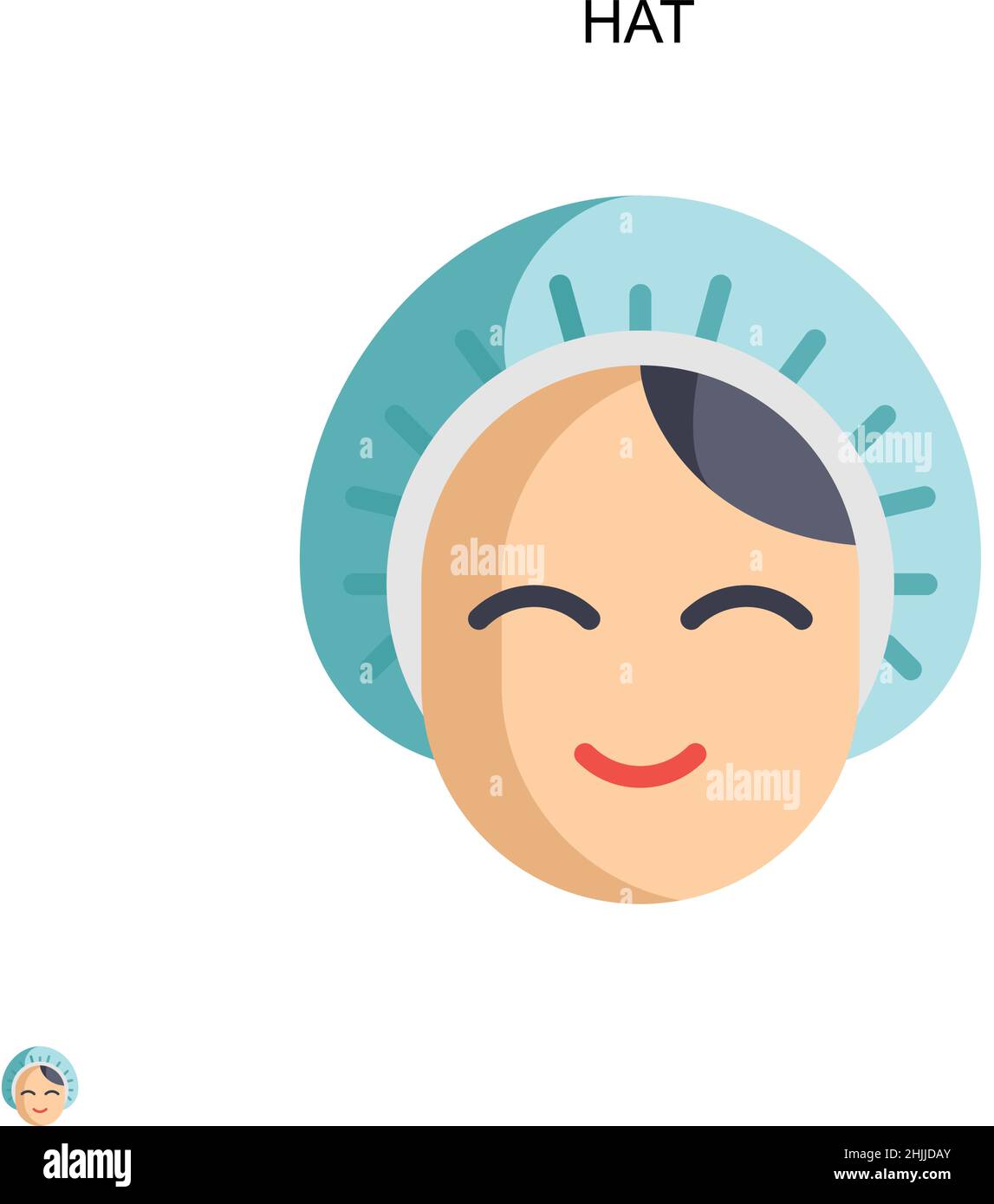 Hat Simple vector icon. Illustration symbol design template for web ...