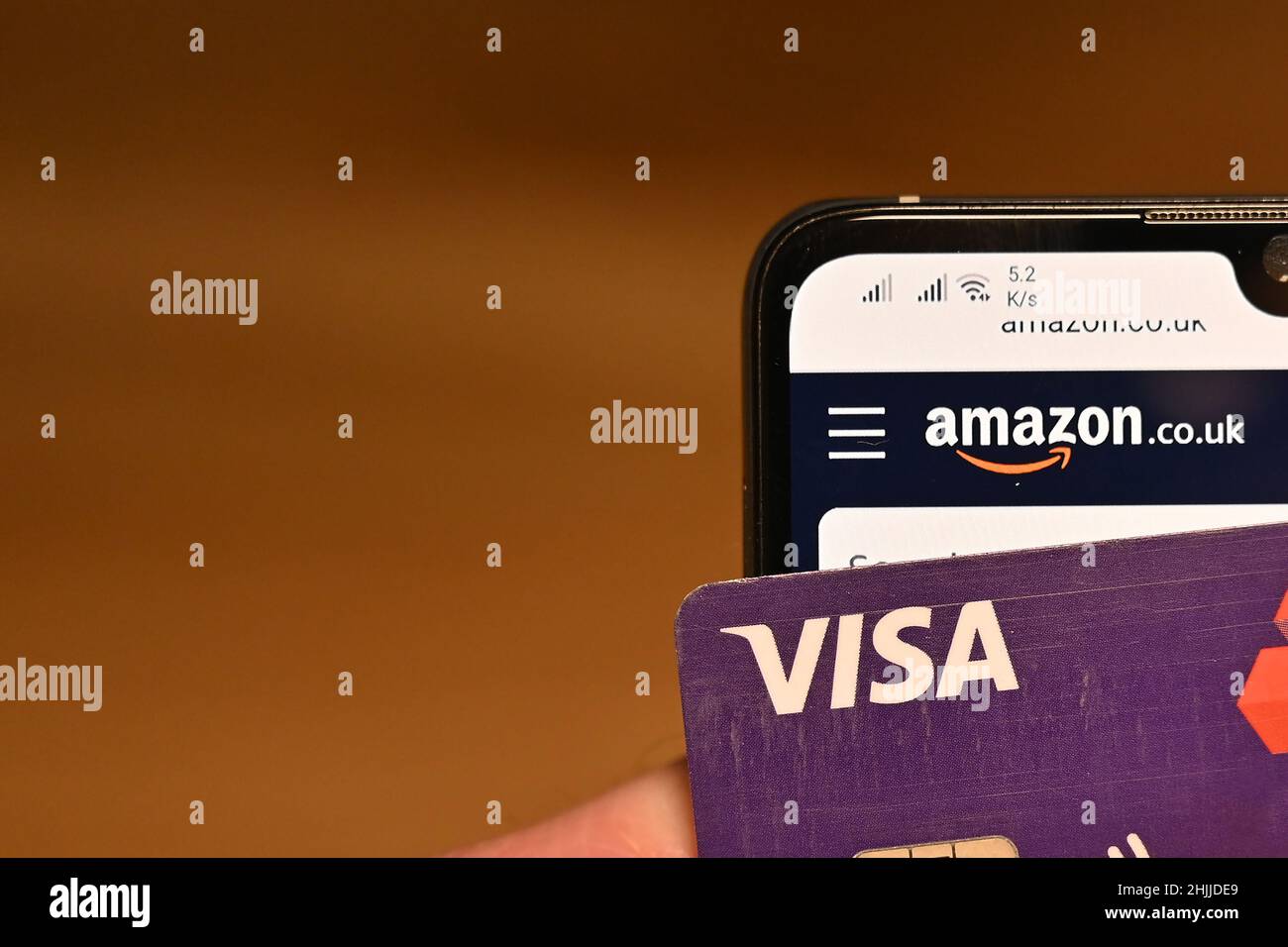 Amazon Visa card illustration. London. UK. January 2022 Stock Photo Alamy