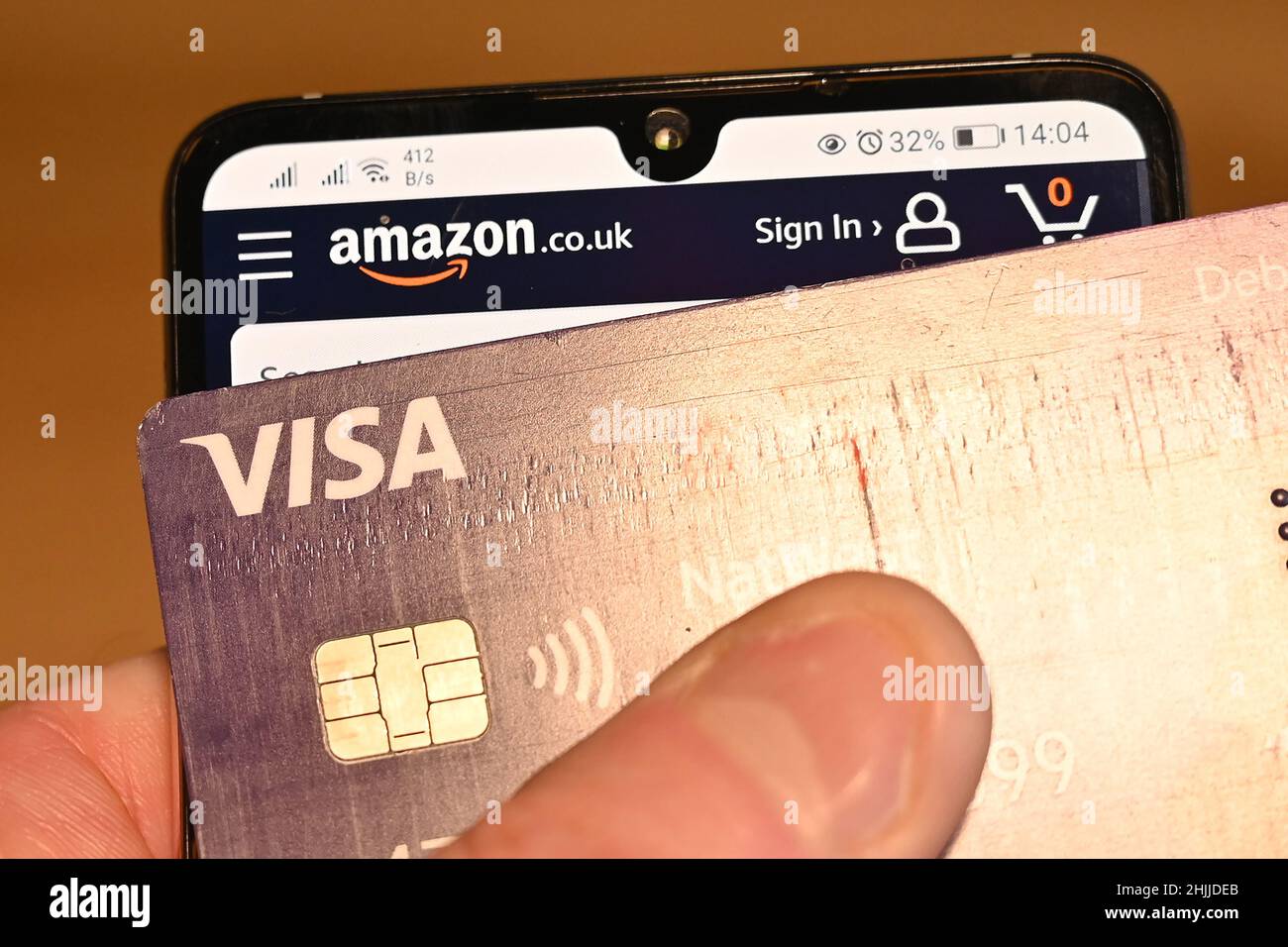 Amazon Visa card illustration. London. UK. January 2022 Stock Photo Alamy