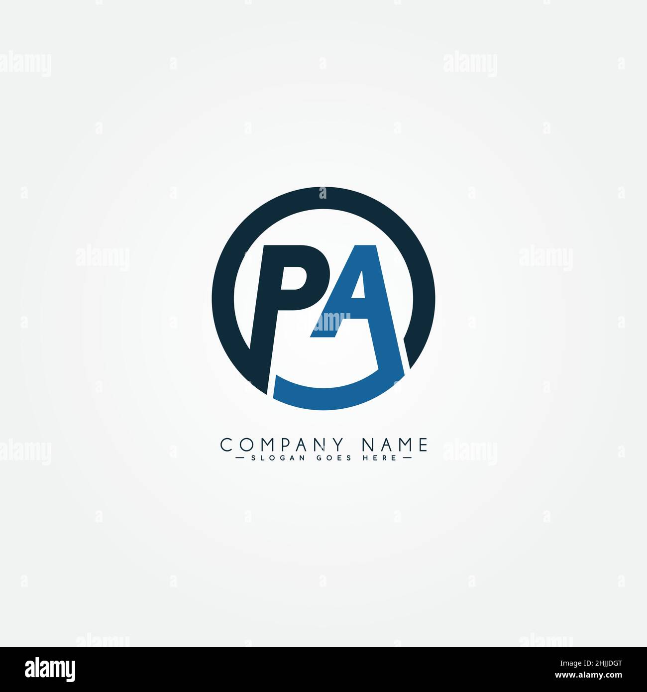 Initial Letter PA Logo Minimal Business Logo for Alphabet P and A Monogram Style Logo for