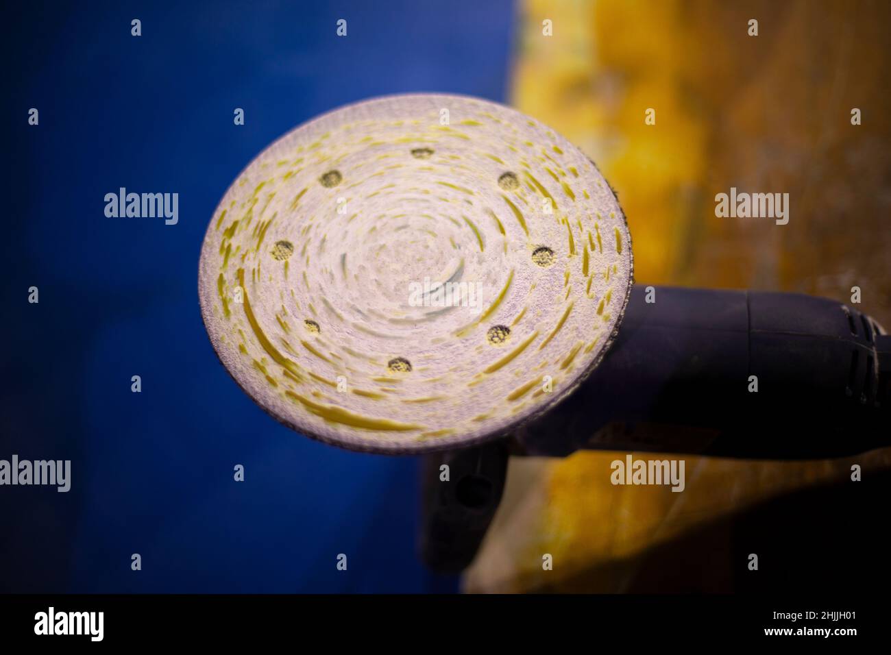 Grinding tool. Grinding disc. Details of Object is round in shape. Erased disc from