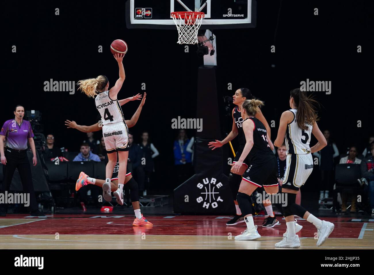 The Newcastle Eagles' Maddy McVicar in action during the BBL Cup final at  the Utilita Arena, Birmingham. Picture date: Sunday January 30, 2022 Stock  Photo - Alamy