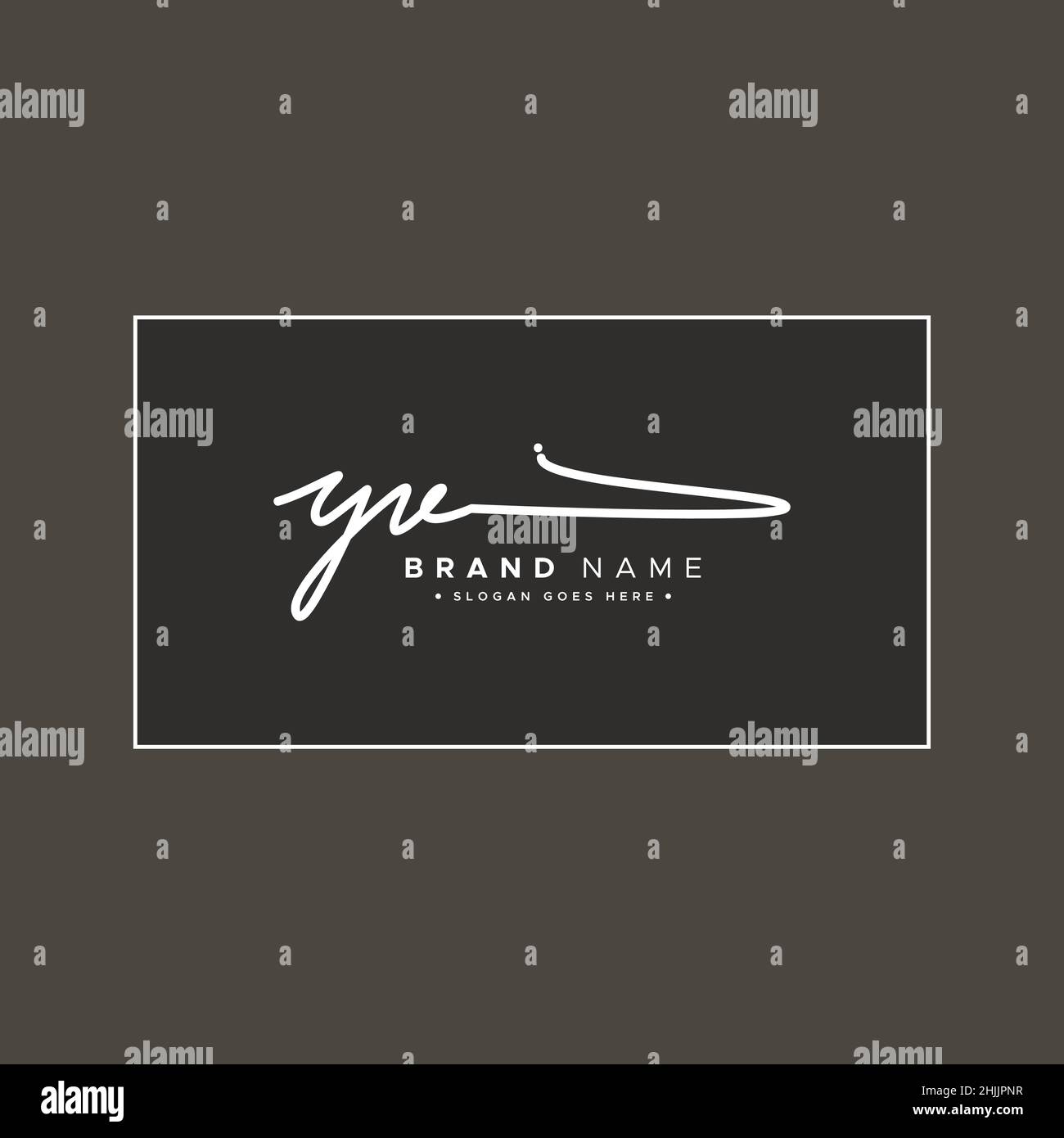 Initial Letter YV Logo - Handwritten Signature Logo - Simple Vector Logo in Signature Style for Brand Name Initials. Stock Vector