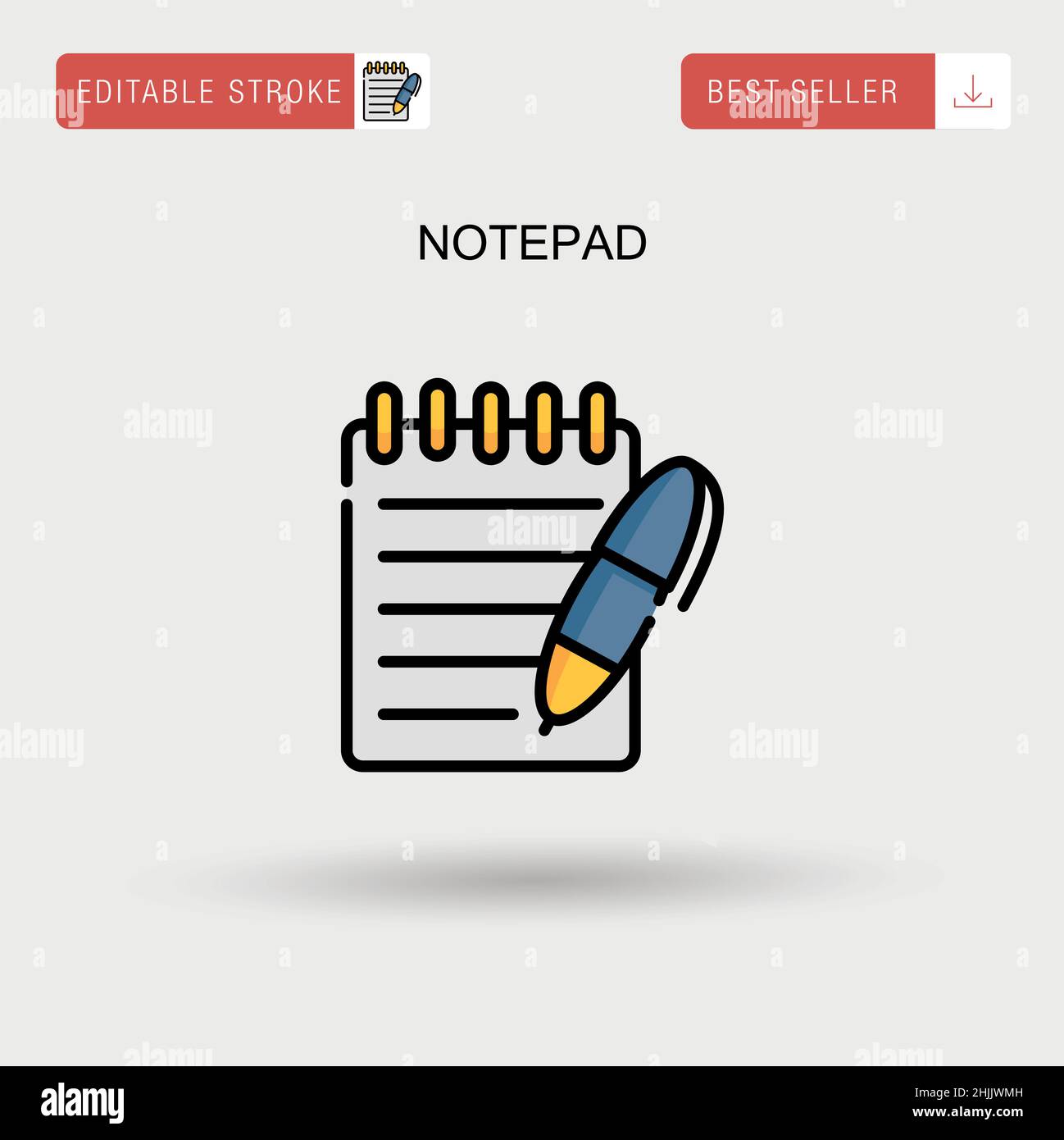 Notepad Simple vector icon Stock Vector Image & Art - Alamy