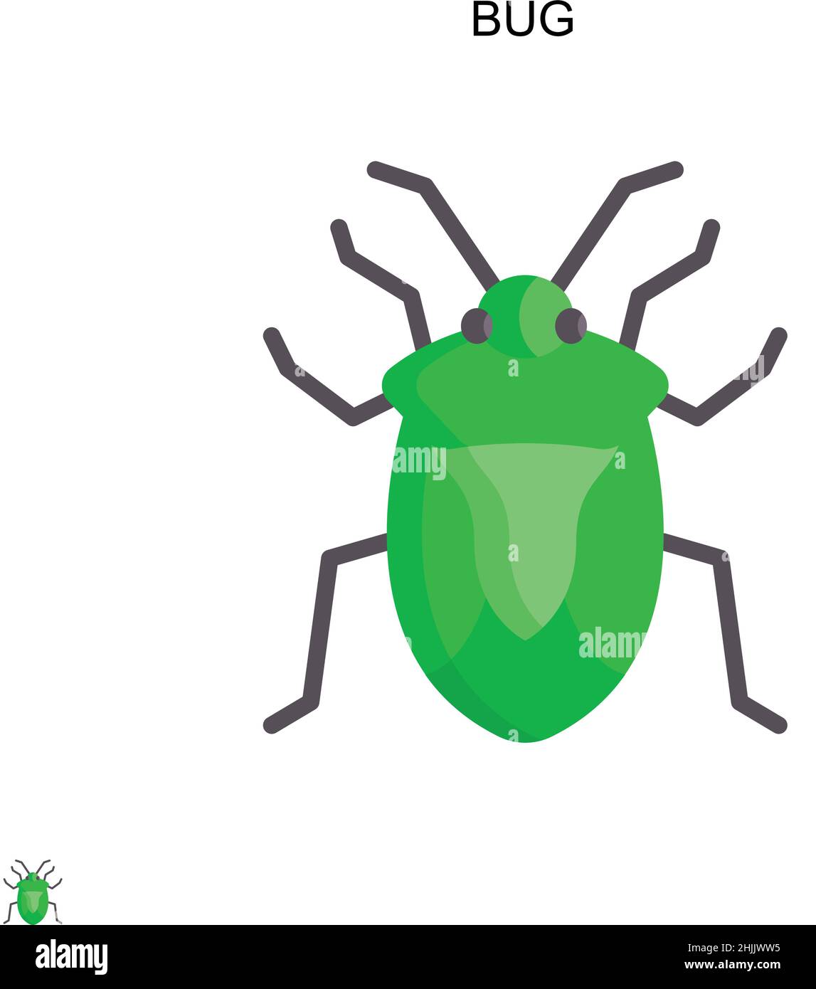 Bug Simple vector icon. Illustration symbol design template for web ...