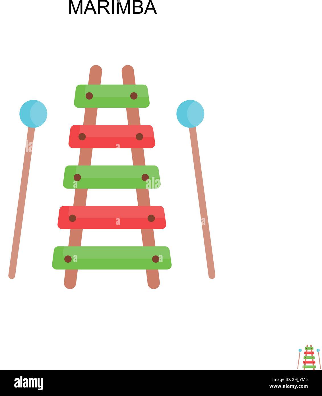 Marimba Simple vector icon. Illustration symbol design template for web ...