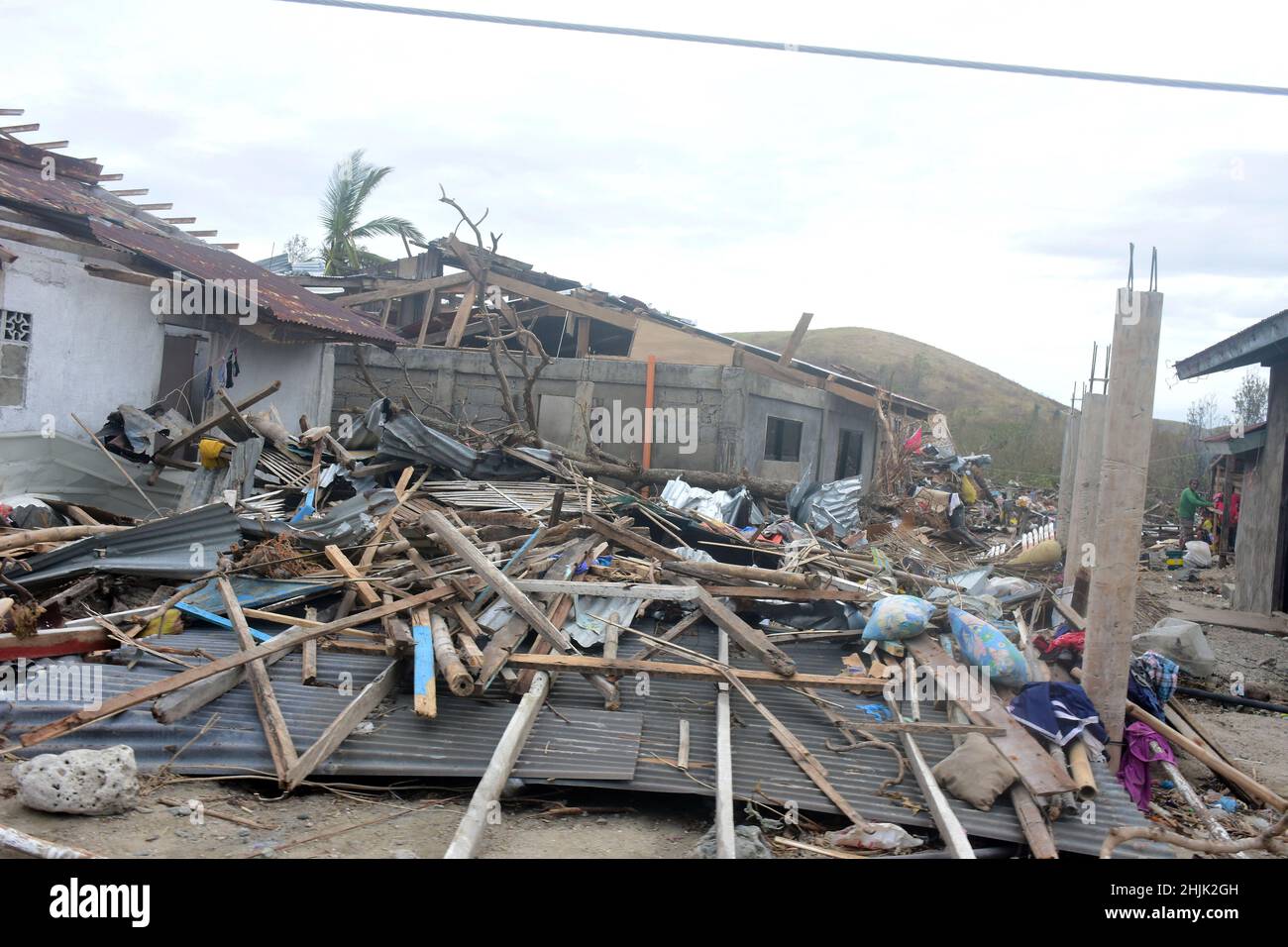 Tagbilaran, Bohol, Philippines. 24th Dec, 2021. Aftermath of Typhoon Odette (International name Rai). 45 days had passed since the super typhoon Odette hit Bohol. In Bohol, the typhoon left 99 people dead, while less than 20 are missing and 100 were injured.Bohol Governor Arthur Yap urged national government to give emergency credit line to provinces hit by Typhoon Odette so they could start construction efforts. (Credit Image: © Joseph C. Ceriales/Pacific Press via ZUMA Press Wire) Stock Photo