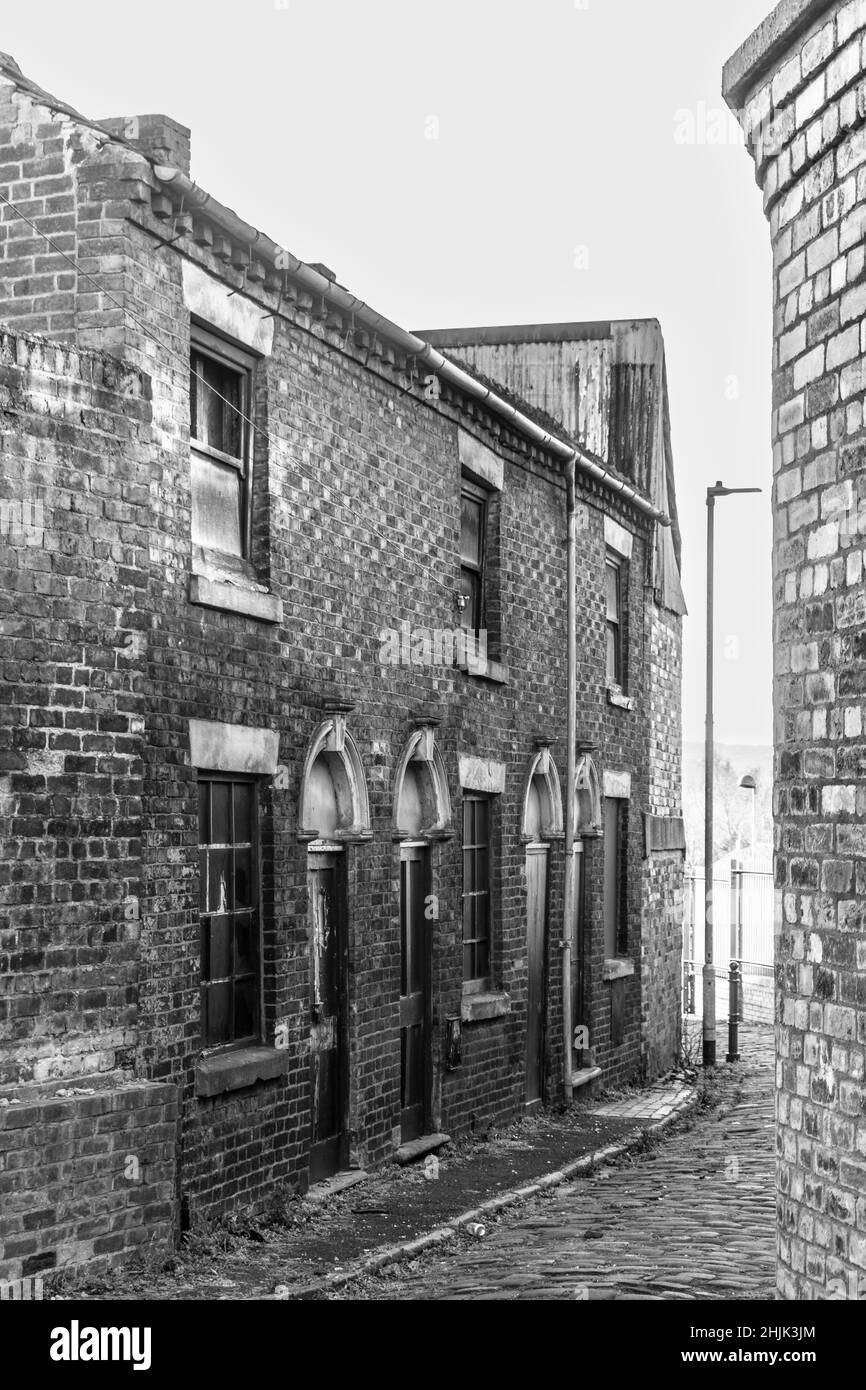 Old white houses on street Black and White Stock Photos & Images Alamy
