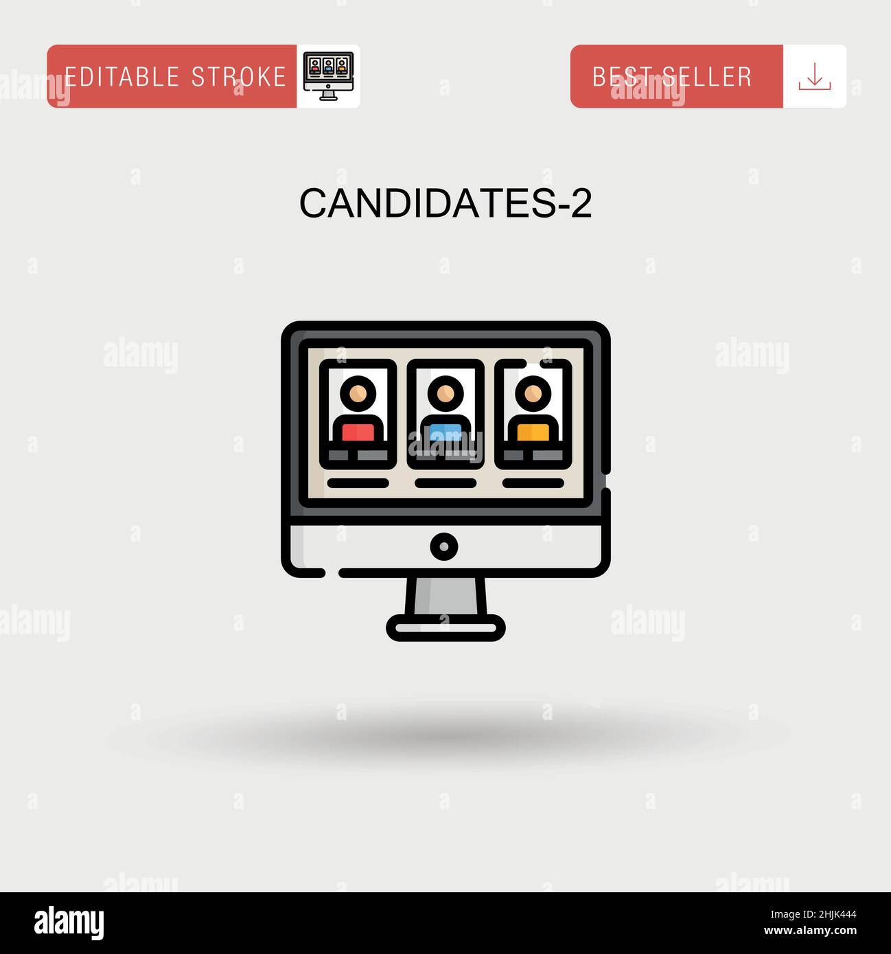 Candidates-2 Simple vector icon. Stock Vector