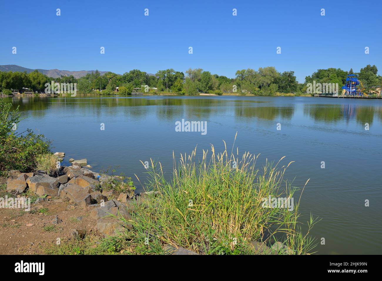 The historic downtown, Fort Collins CO Stock Photo