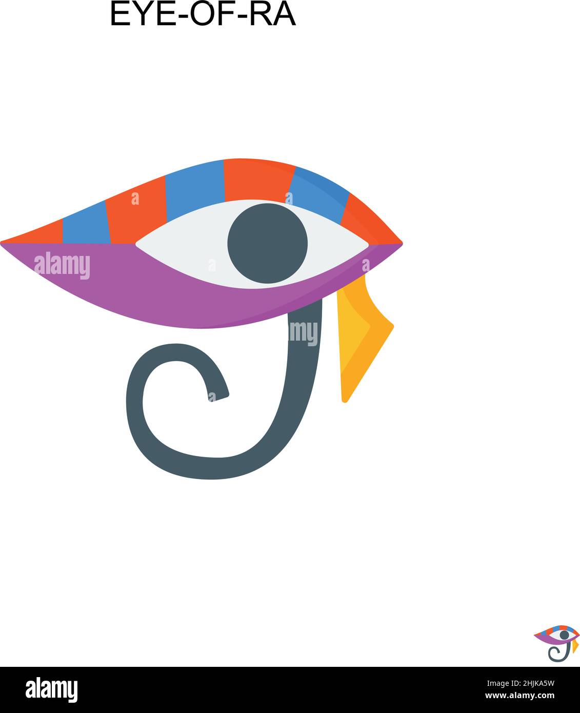 Eye-of-ra Simple vector icon. Illustration symbol design template for web mobile UI element. Stock Vector