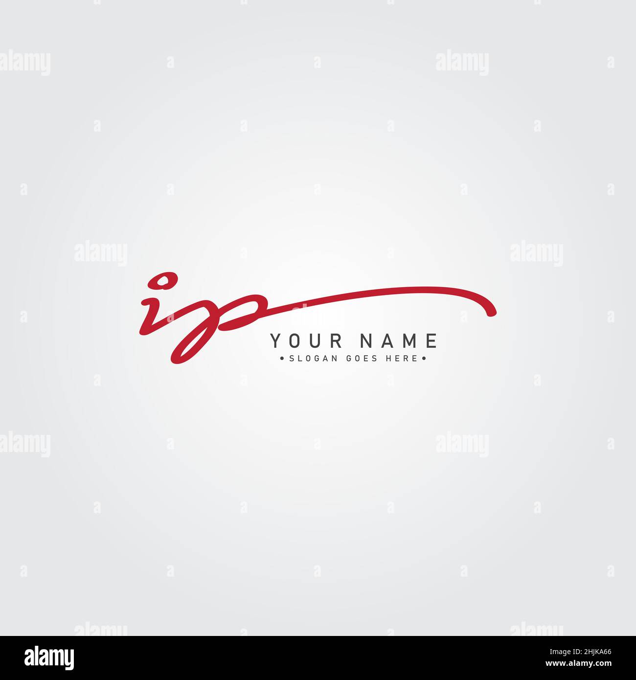 Initial Letter IP Logo - Hand Drawn Signature Style Logo - Simple ...