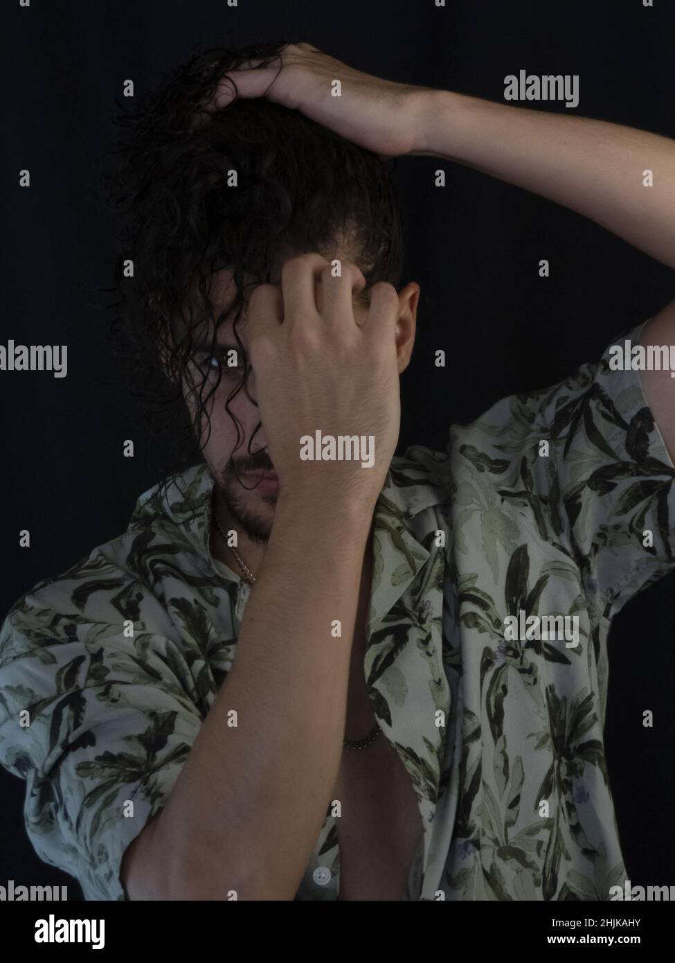 Hispanic handsome man posing for the camera Stock Photo