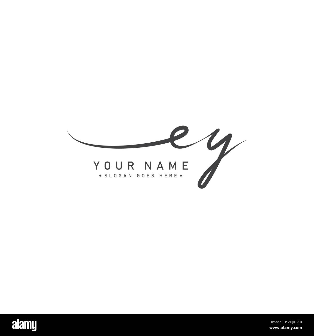 Initial Letter EY Logo - Handwritten Signature Logo - Simple ...