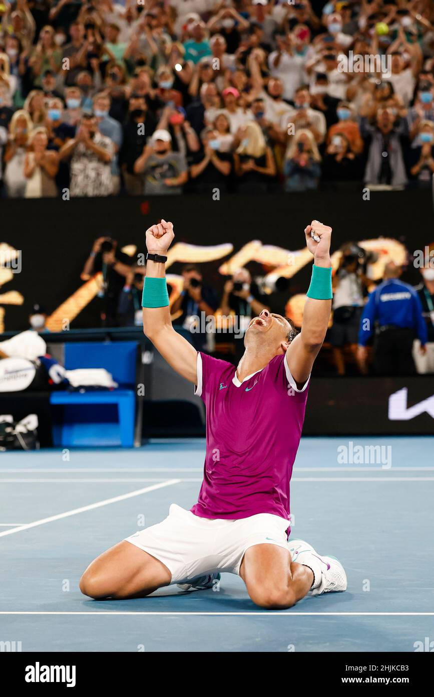 Melbourne, Australia, 30th Jan, 2022. Tennis player Rafael Nadal from ...