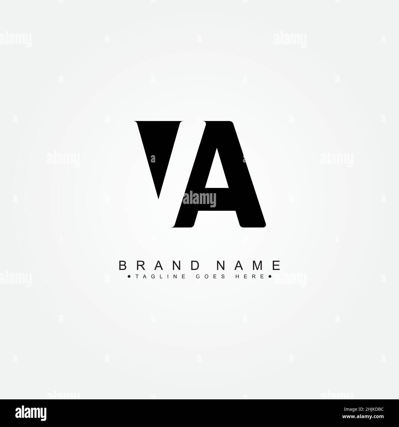 Initial Letter VA Logo Simple Business Logo for Alphabet V and A