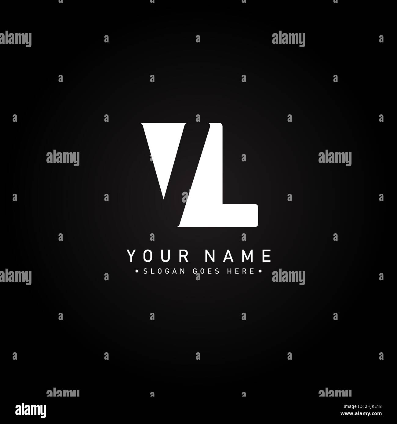 Vl logo monogram with modern style concept design Vector Image