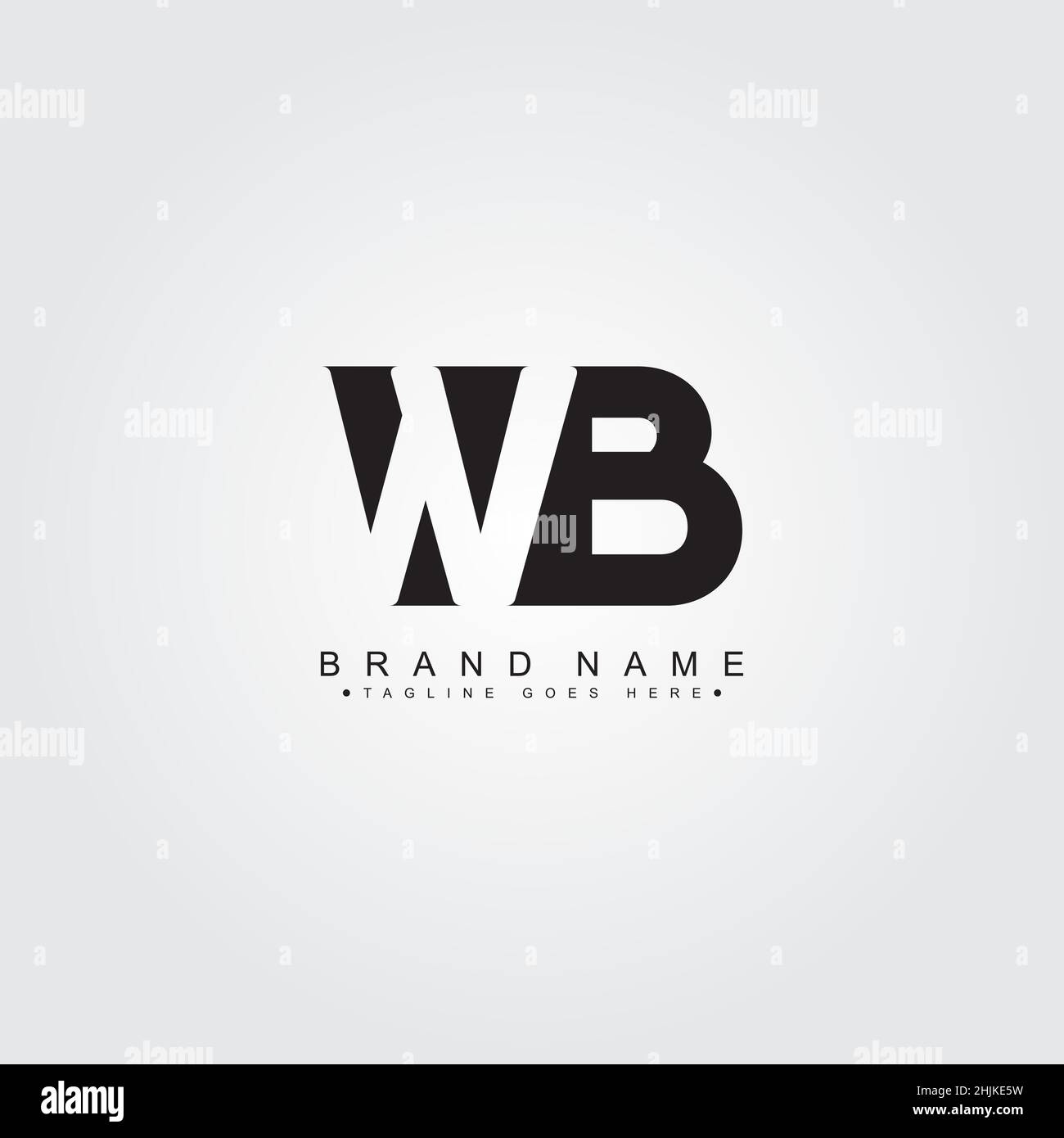Initial Letter Wb Logo Minimal Business Logo For Alphabet W And B Monogram Vector Logo Template For Business Name Initials Stock Vector Image Art Alamy