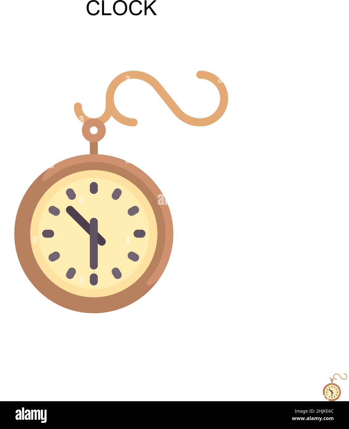 Clock Simple vector icon. Illustration symbol design template for web ...