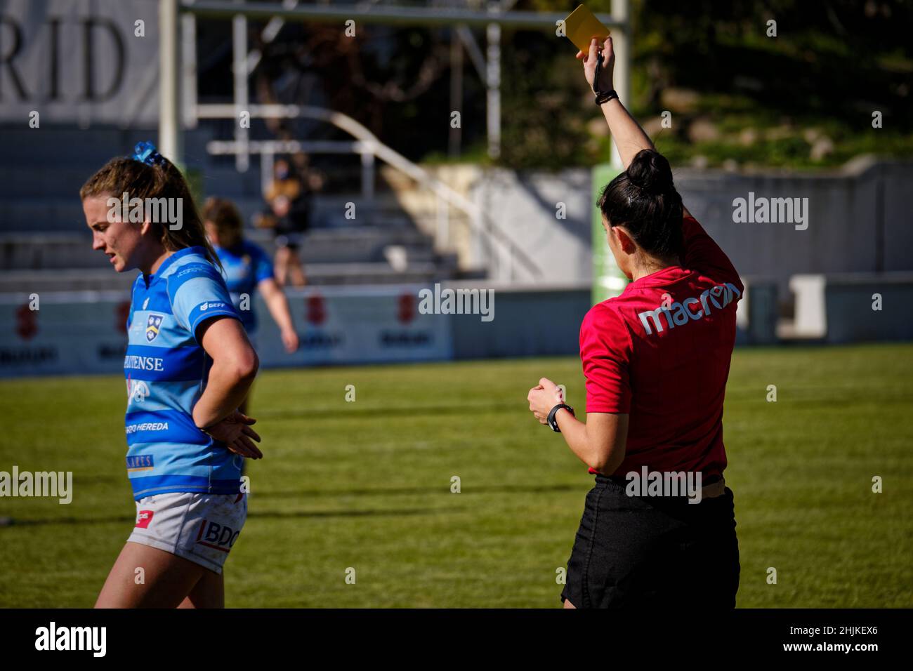 Estadio Nacional Complutense, Madrid, Spain. 30th Jan, 2022. V Iberian Women's Rugby Cup. Complutense Cisneros Rugby Club v Sporting Clube de Portugal, in Madrid, Spain. Credit: EnriquePSans/Alamy Live News Stock Photo