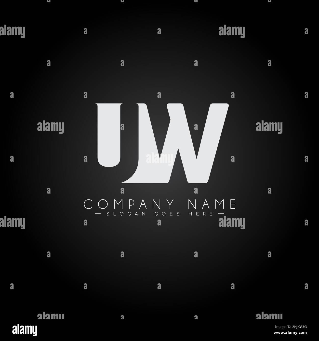Initial Letter UW Logo - Simple Business Logo for Alphabet U and W ...