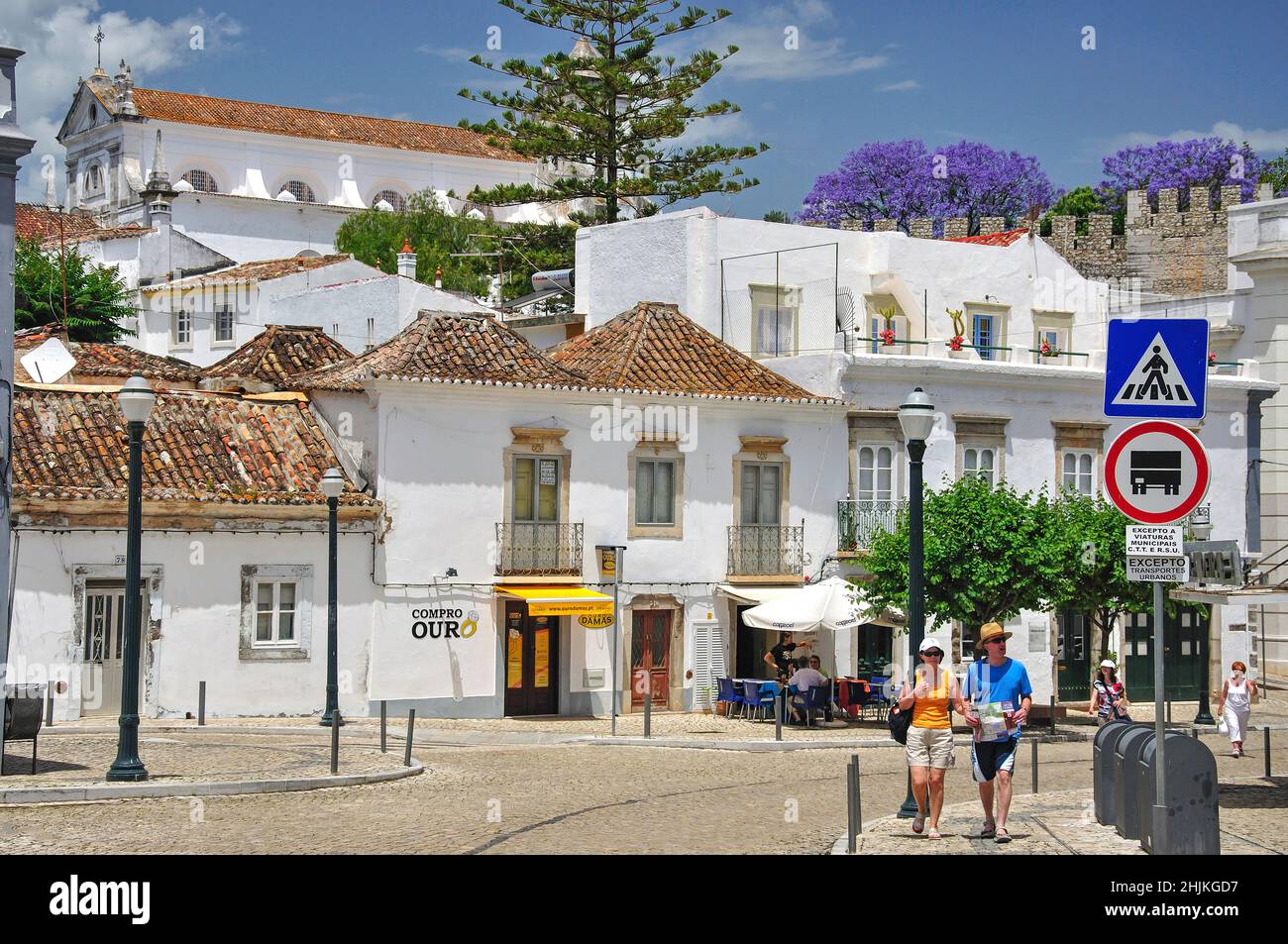 Rua da Liberade, Tavira, Algarve Region, Portugal Stock Photo