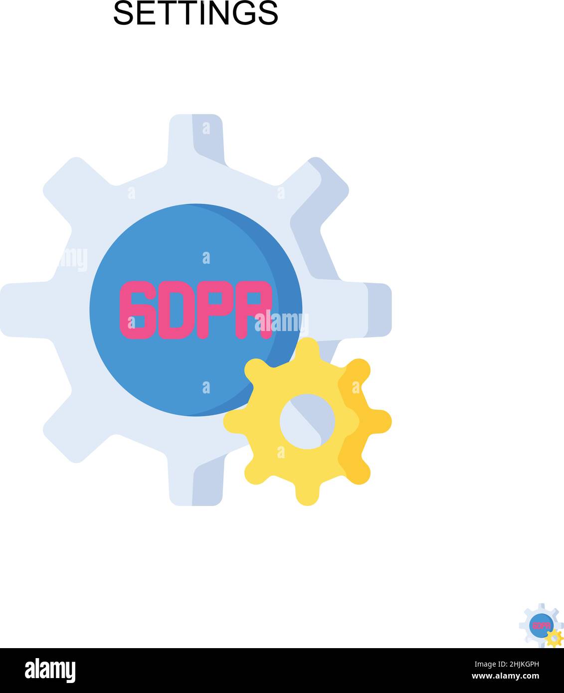 Settings Simple vector icon. Illustration symbol design template for ...