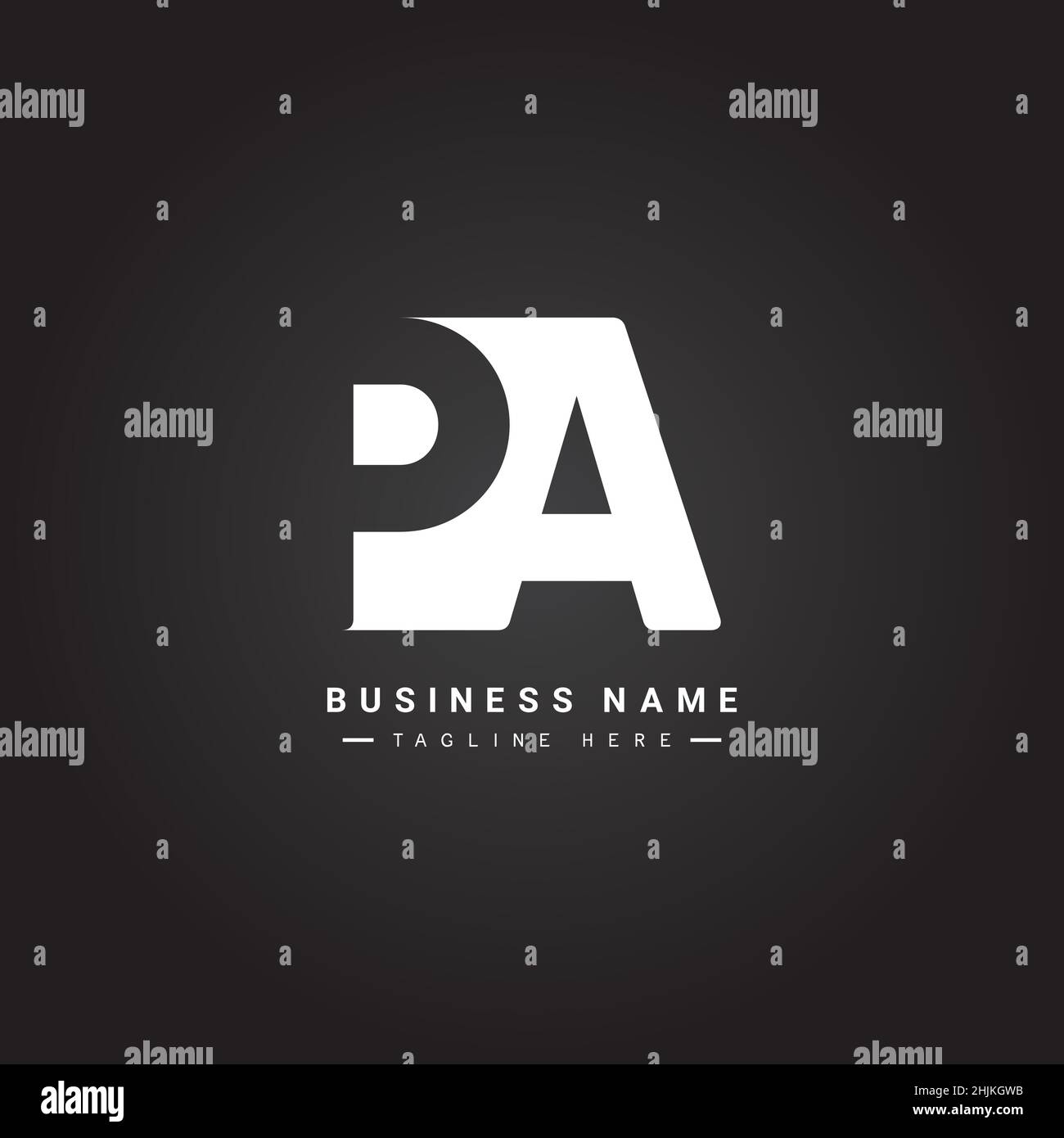 Initial Letter PA Logo Simple Business Logo for Alphabet P and A Monogram Vector Logo