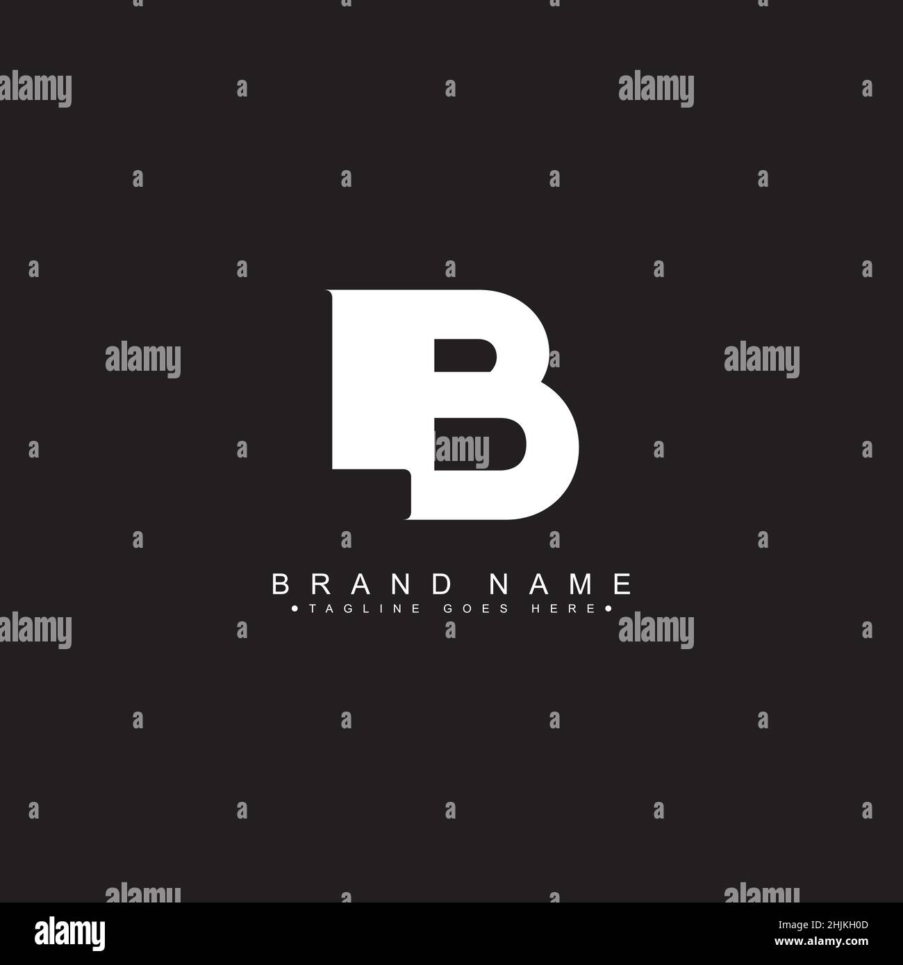 Minimal Business logo for Alphabet LB - Initial Letter L and B Logo - Monogram Vector Logo Template for Business Name Initials Stock Vector