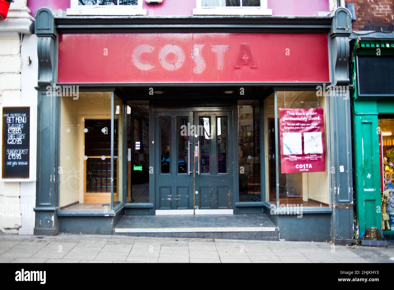 Closed Costa Coffee Shop, York, England Stock Photo Alamy
