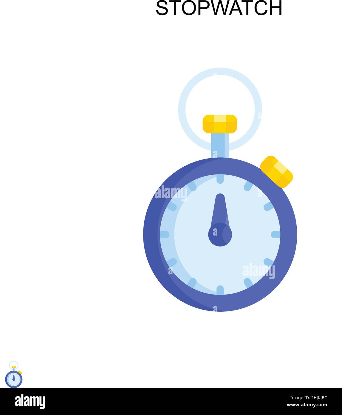 Stopwatch Simple vector icon. Illustration symbol design template for ...