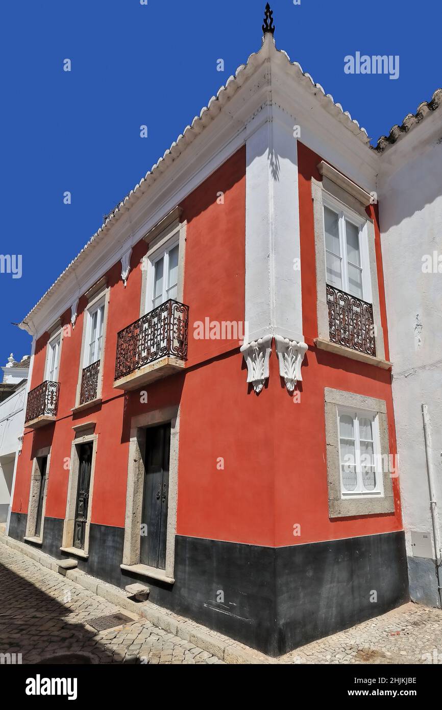 Vernacular architecture-Neoclassical townhouse-old Vila a Dentro-Inner Town. Tavira-Portugal-085 Stock Photo