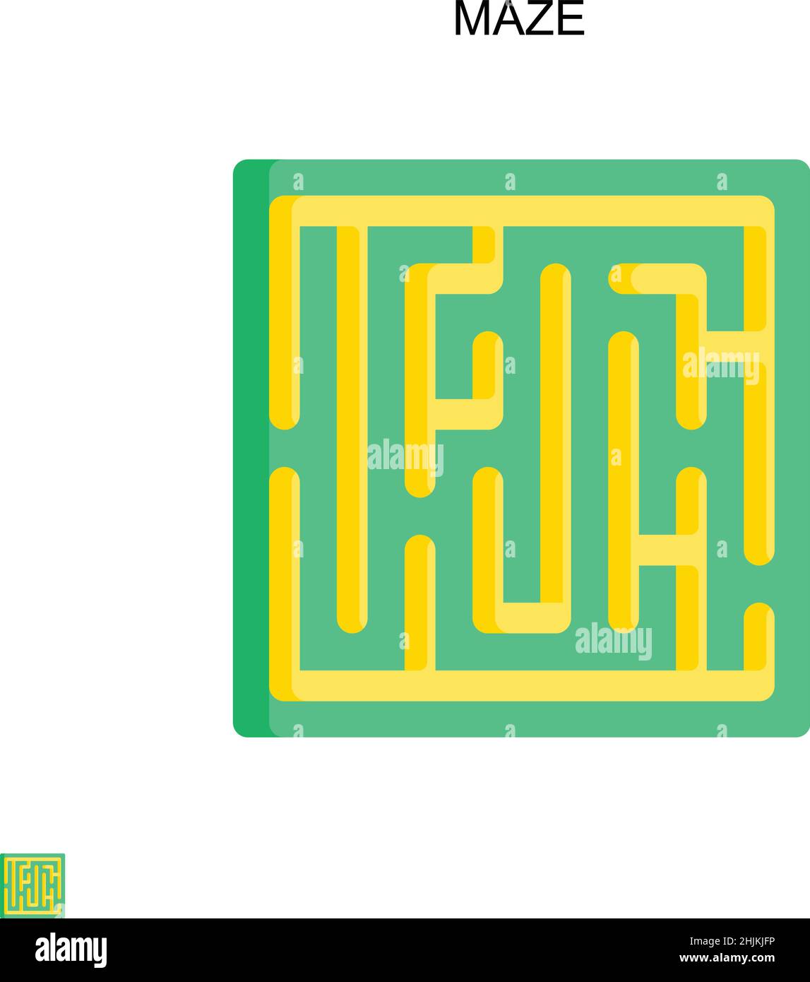 Maze Simple vector icon. Illustration symbol design template for web mobile UI element. Stock Vector