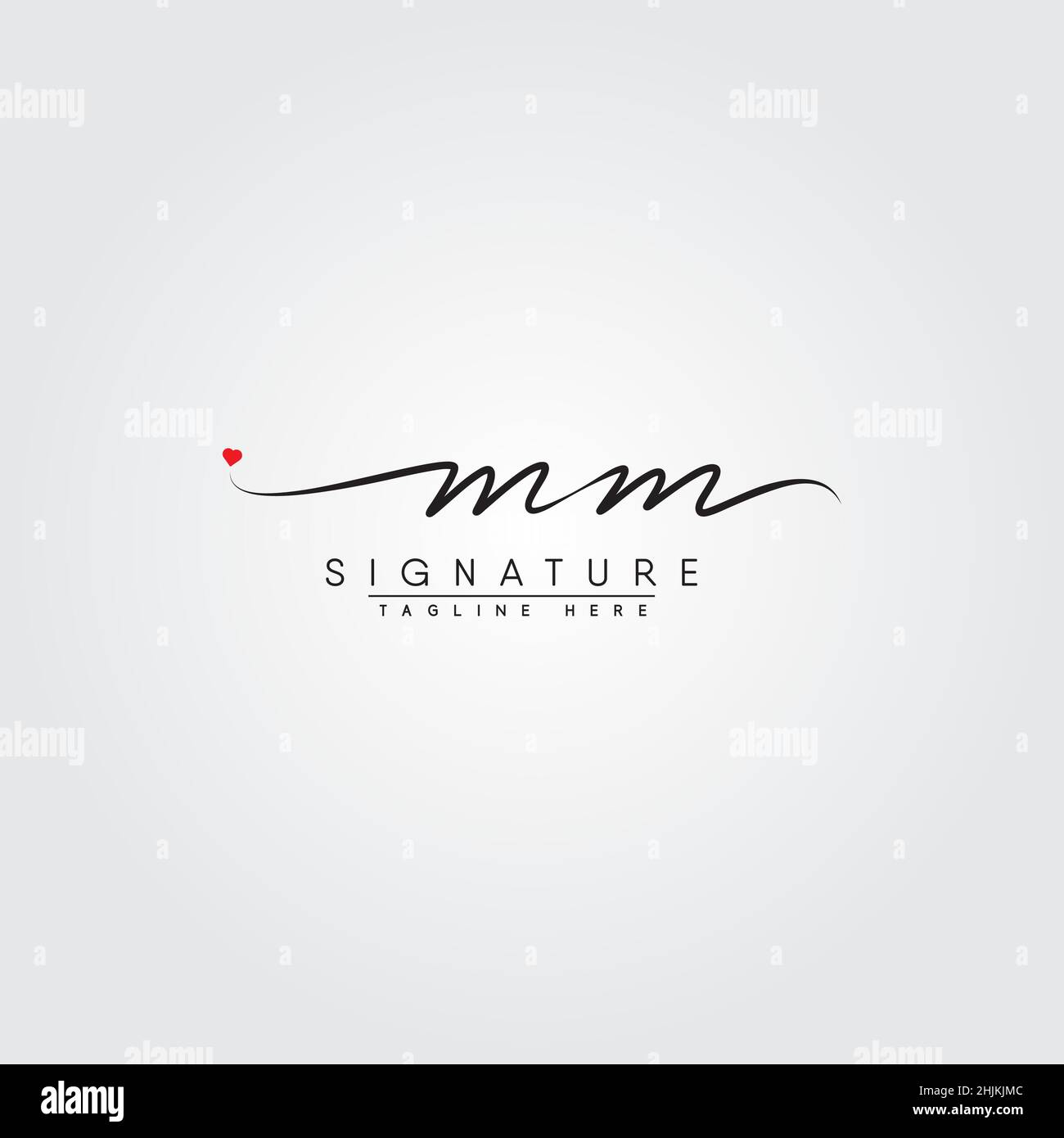 Mm Letter Manual Elegant Minimal Signature Stock Vector (Royalty Free)  1154560705, Shutterstock