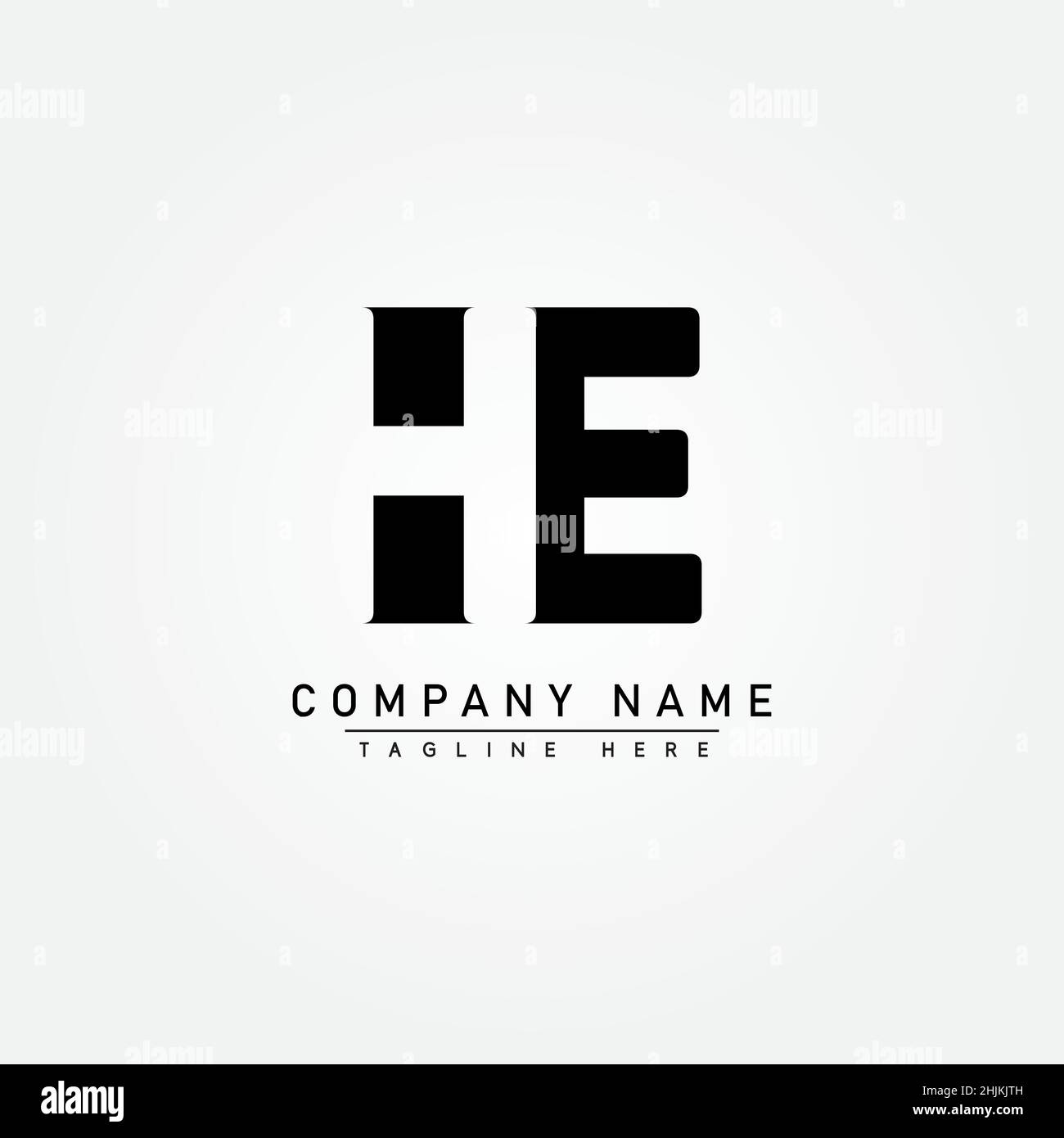 Initial Letter He Logo Minimal Business Logo For Alphabet H And E Monogram Vector Logo Template For Business Name Initials Stock Vector Image Art Alamy