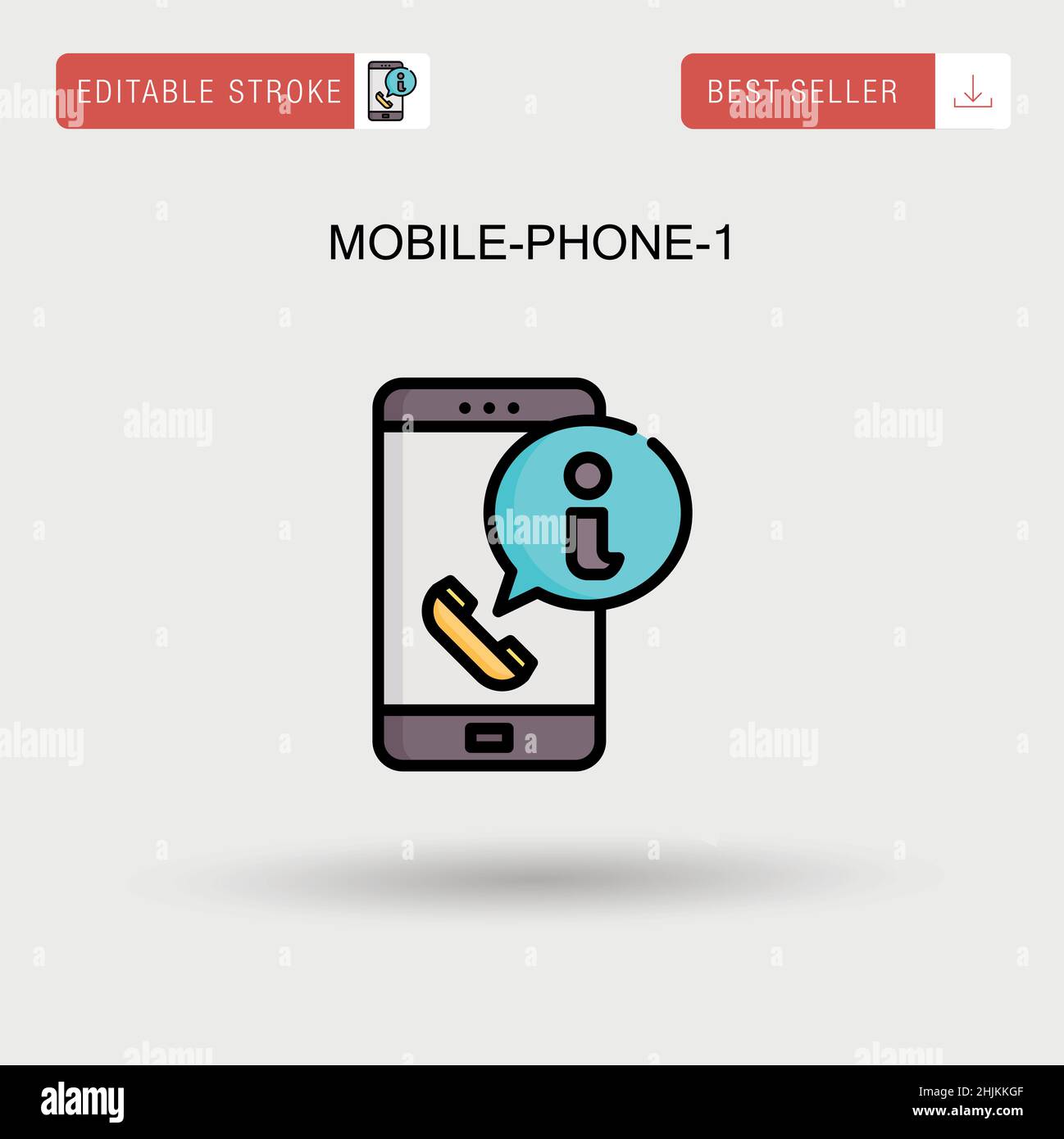 Mobile-phone-1 Simple vector icon Stock Vector Image & Art - Alamy
