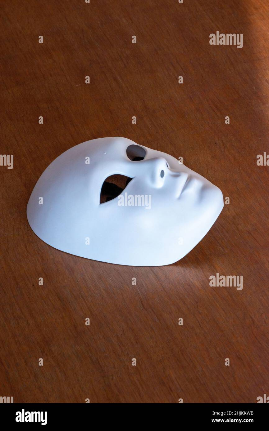 Venetian Mask, Original White Mask To Paint, Venice Mask Stock Photo