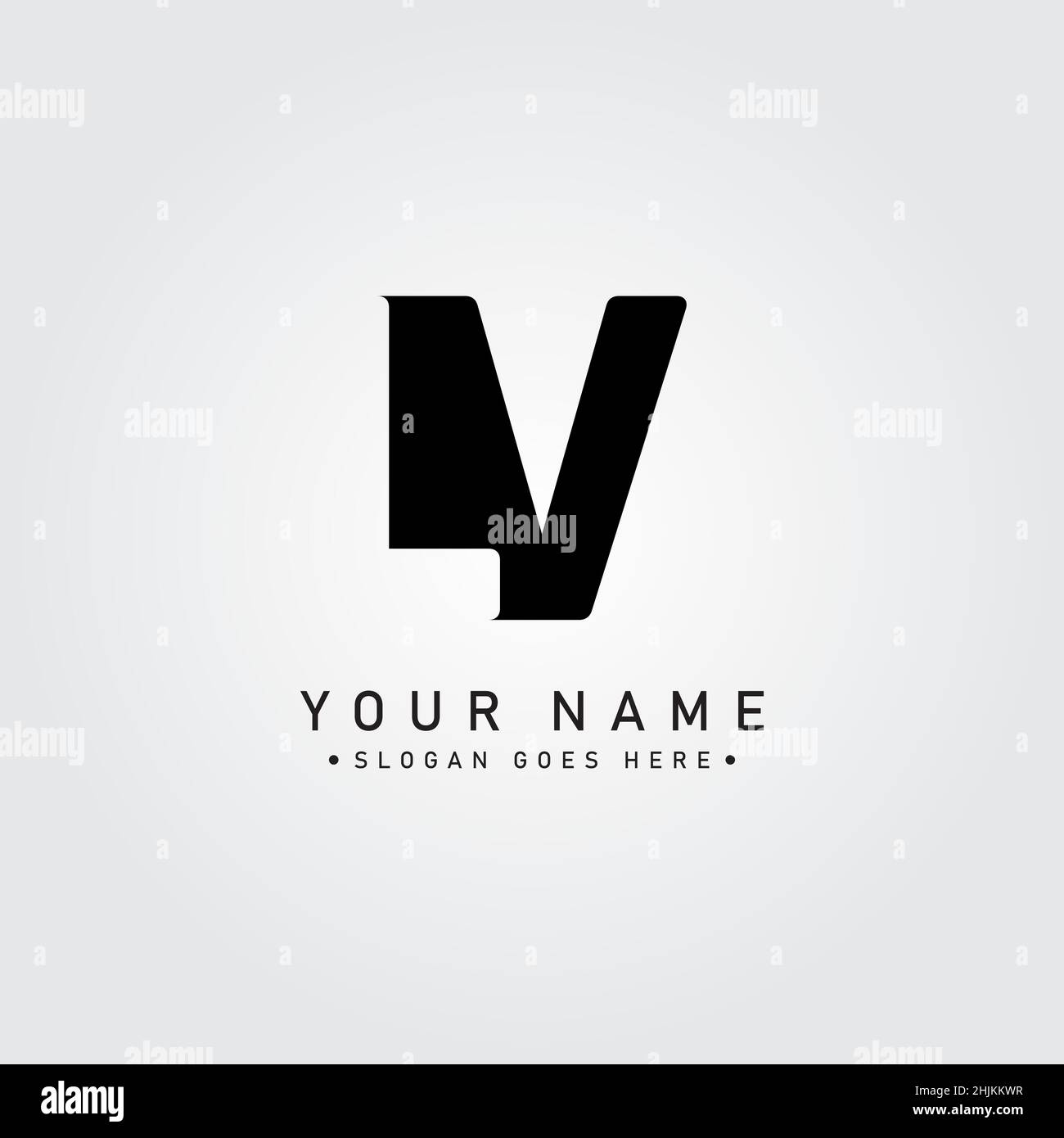 Minimal Business logo for Alphabet LV - Initial Letter L and V