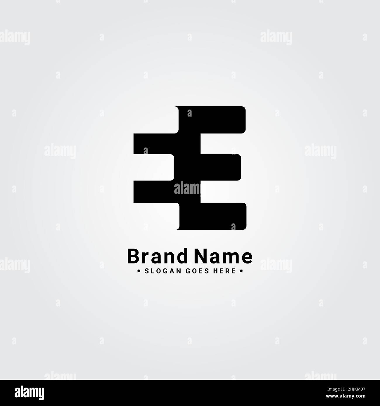 Initial Letter EE Logo Simple Business Logo for Alphabet EE