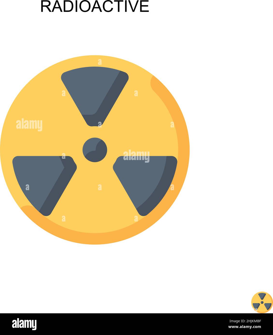 Radioactive Simple vector icon. Illustration symbol design template for web mobile UI element. Stock Vector