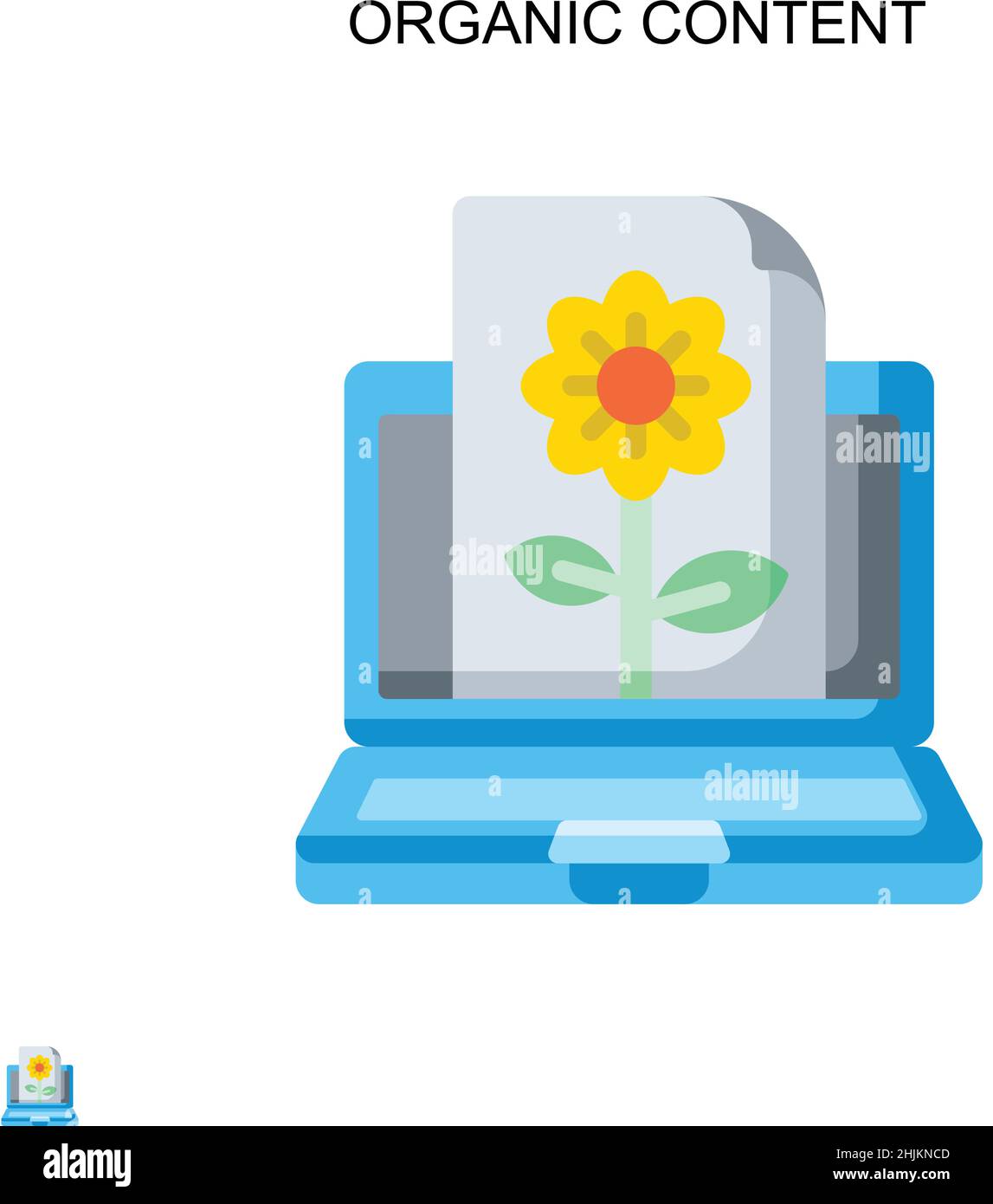 Organic content Simple vector icon. Illustration symbol design template for web mobile UI element. Stock Vector