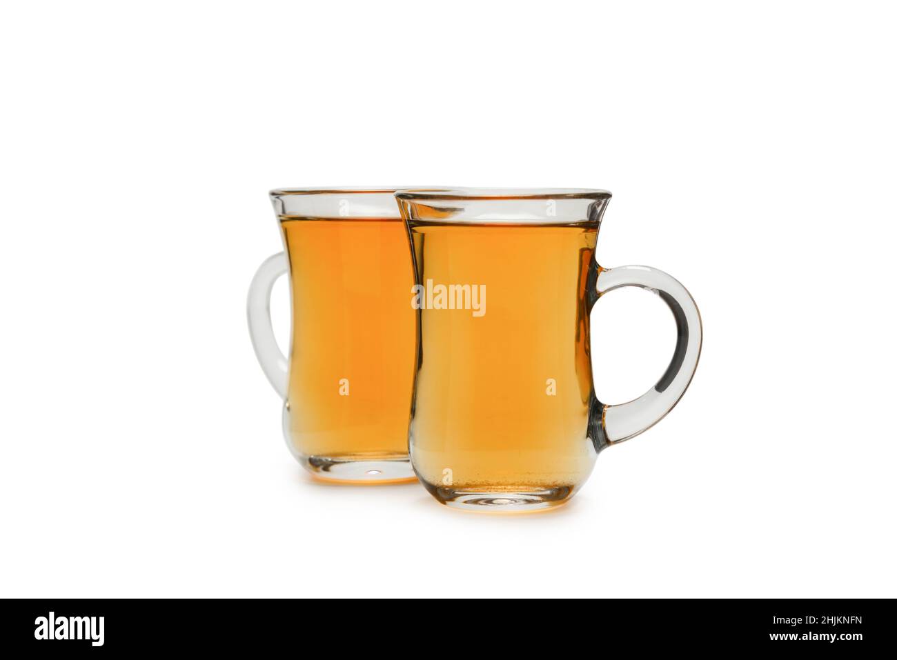 A turkish glass of tea isolated on a white background Stock Photo Alamy