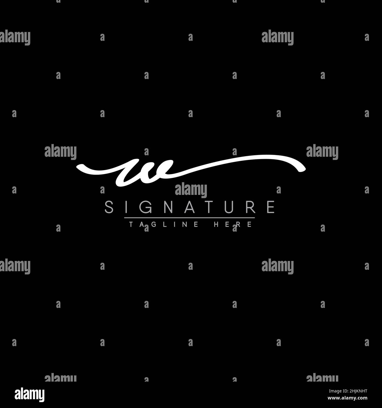 W signature Stock Vector Images - Alamy